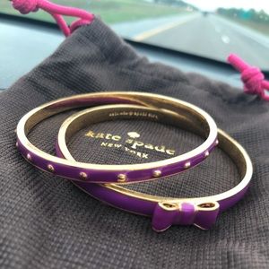 TWO Kate Spade bangles with duster!!!!!!!